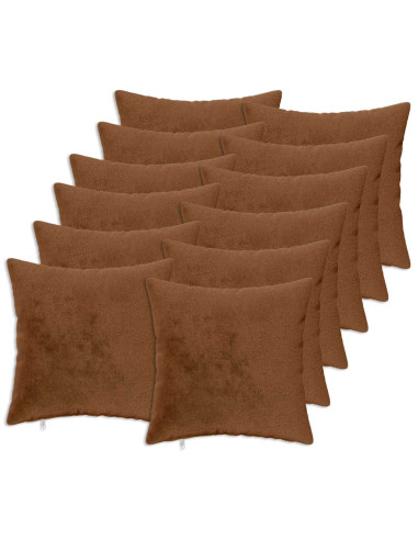 Federa 12 pz HEERLEN Marrone Chiaro 50 x 50 cm Flanella