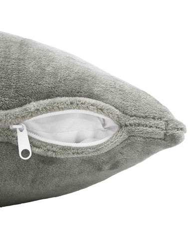 Federa 2 pz HEERLEN Grigio Scuro 55 x 55 cm Flanella