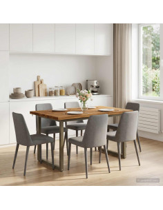 Tavolo da pranzo con bordo vivo 120 x 70 x 75 cm