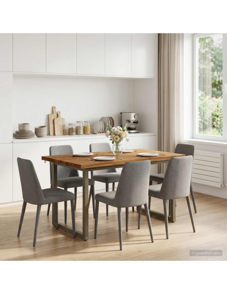 Tavolo da pranzo con bordo vivo 120 x 70 x 75 cm