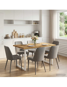 Tavolo da pranzo con bordo vivo 120 x 70 x 75 cm