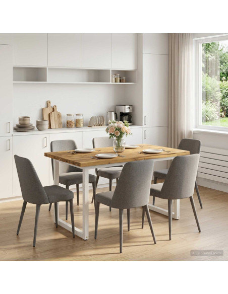 Tavolo da pranzo con bordo vivo 120 x 70 x 75 cm