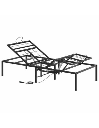 Telaio Letto Elettrico Regolabile Nero 200 x 80 x 33,5 cm