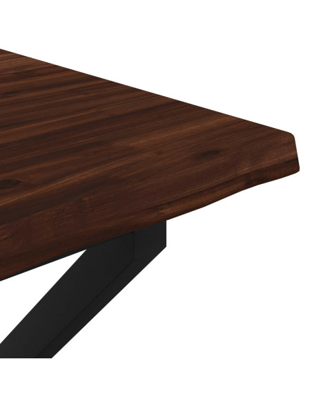 Tavolo da pranzo con bordo vivo 80 x 80 x 75 cm