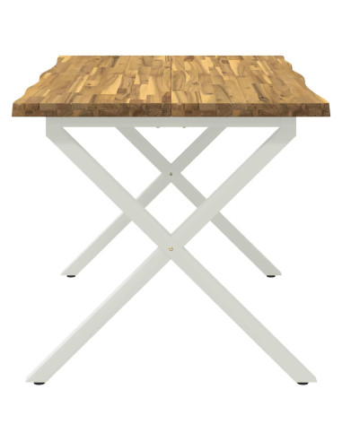 Tavolo da pranzo con bordo vivo 120 x 70 x 75 cm