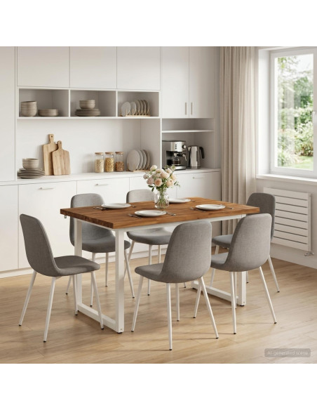 Tavolo da pranzo con bordo vivo 120 x 70 x 75 cm