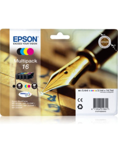 MULTIPACK EPSON C13T16264012 16 4C serie Penna/Cruciverba DURABrite Ultra WF-2010 2510 2520 2530 2540 2630 2650D 2660 2760 2750