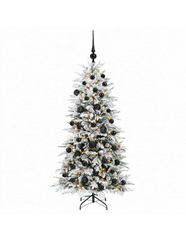 Albero di Natale Artificiale con Rami Pieghevoli 150 cm 150 LED