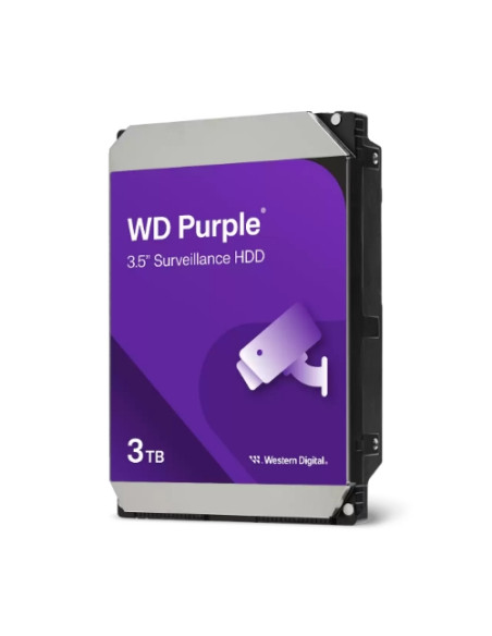 HD WD SATA3 3TB 3.5" PURPLE INTELLIPOWER 128mb cache 24x7 - (Ideali per DVR/PVR) WD34PURZ - Gar. 3 anni