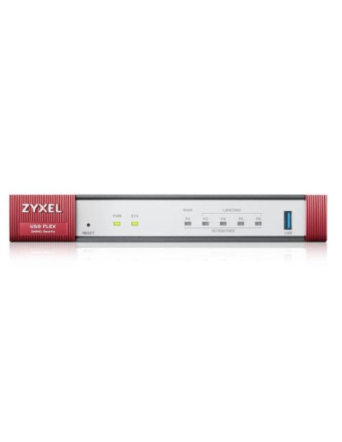 FIREWALL ZYXEL USGFLEX SECURITY GATEWAY 50HP WAN/LAN 1xGbE PoE 30W 4xGbE VPN: 20 IPSEC, 15 SSL Incl 1Y Sec Pack, cons x 10 utent