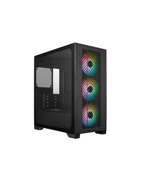 CASE COOLER MASTER MINI TOWER "ELITE 301 LITE", 13L, ITX/MATX USB-C, 2X2.5" 1X3.5", 3*Fan12cm ARGB- No Alim., BK - E301-KGNN-S00