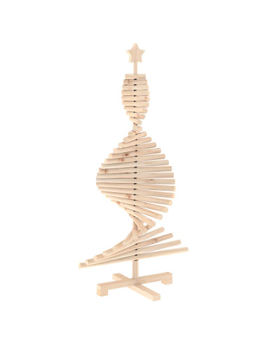 Albero di Natale in legno KOTKA 120 cm Legno Massello di Pino