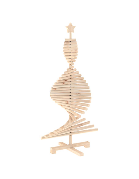 Albero di Natale in legno KOTKA 120 cm Legno Massello di Pino
