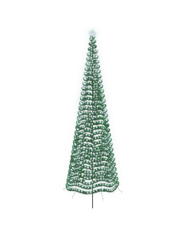Albero di Natale a LED in tinsel con picchetto EKENAS 500 cm