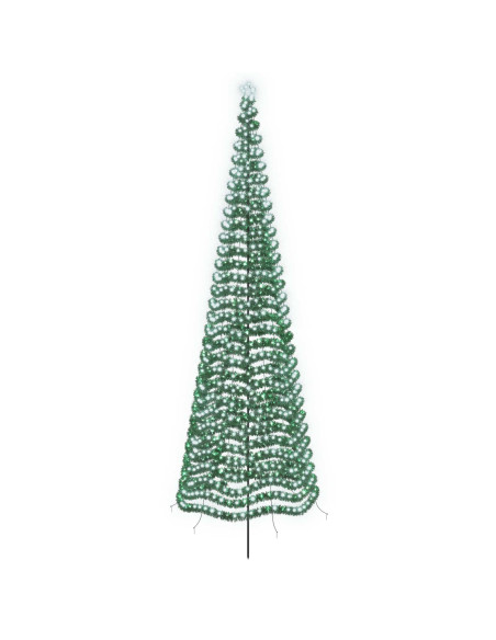 Albero di Natale a LED in tinsel con picchetto EKENAS 500 cm