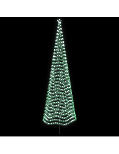 Albero di Natale a LED in tinsel con picchetto EKENAS 500 cm