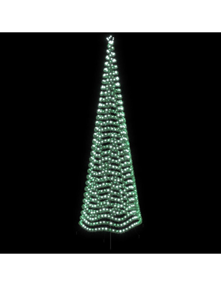 Albero di Natale a LED in tinsel con picchetto EKENAS 500 cm