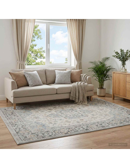 Tappeto ORIZ Crema 160 x 230 cm 100% Poliestere