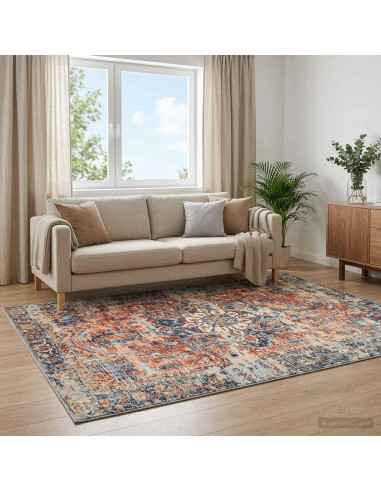 Tappeto ORIZ Arancione 240 x 240 cm 100% Poliestere