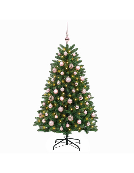 Albero di Natale artificiale verde medio con palline 150 cm