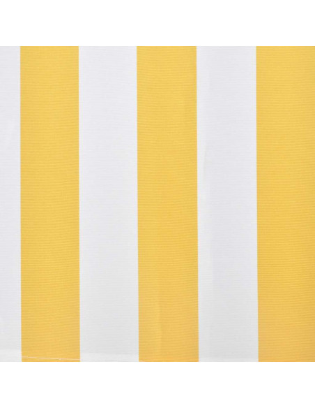 Tenda da Sole Pieghevole 600 cm Giallo e Bianco