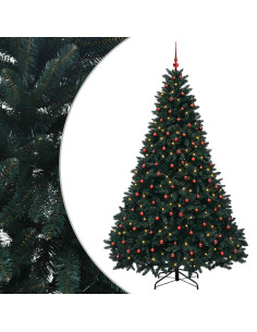 Albero di Natale artificiale verde scuro con palline 300 cm