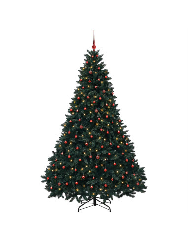 Albero di Natale artificiale verde scuro con palline 300 cm