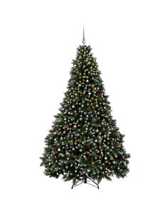 Albero di Natale artificiale verde con palline 300 cm 600 LED 2