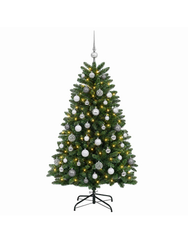 Albero di Natale artificiale verde medio con palline 150 cm
