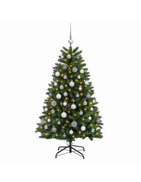 Albero di Natale artificiale verde medio con palline 150 cm