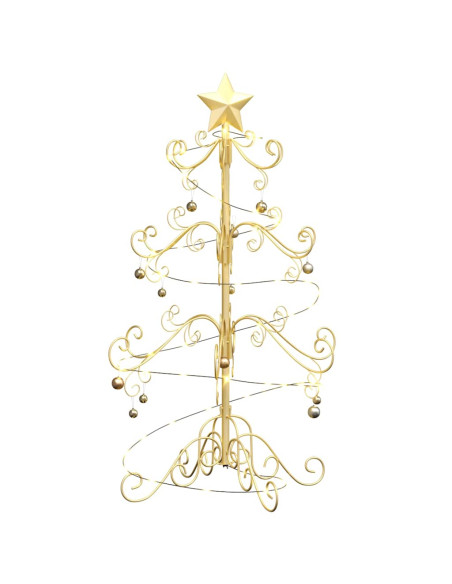 Albero di Natale in metallo Oro 90 cm