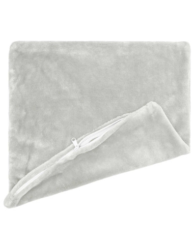 Federa 2 pz HEERLEN Grigio Chiaro 45 x 45 cm Flanella