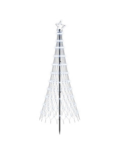 Albero di Natale LED 180 cm 230 LED Bianco freddo Ferro Nero 2