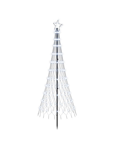 Albero di Natale LED 180 cm 230 LED Bianco freddo Ferro Nero