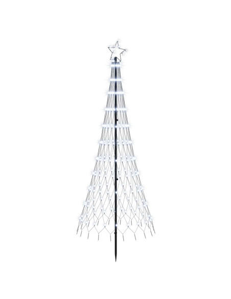 Albero di Natale LED 180 cm 230 LED Bianco freddo Ferro Nero