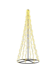 Albero di Natale LED 235 cm 1000 LED Bianco caldo Acciaio Nero 2