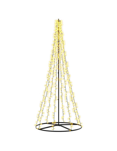 Albero di Natale LED 235 cm 1000 LED Bianco caldo Acciaio Nero