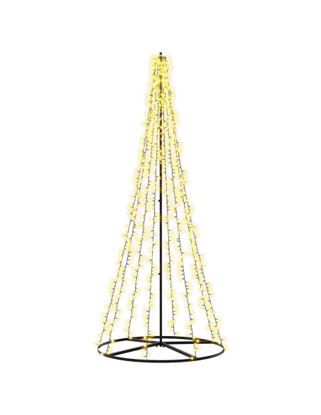 Albero di Natale LED 235 cm 1000 LED Bianco caldo Acciaio Nero