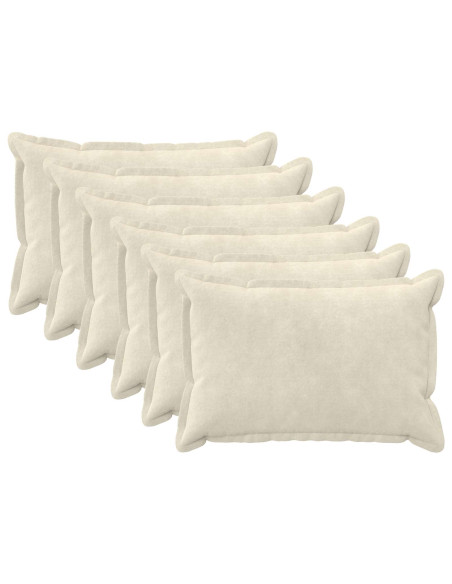 Cuscino con cuscino HOUTEN 6 pz Crema Fleece in microfibra
