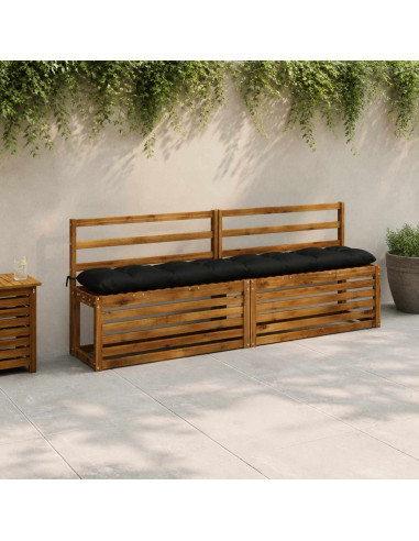 Cuscini per Panchina VIANEN 2 pz 100% Poliestere Nero