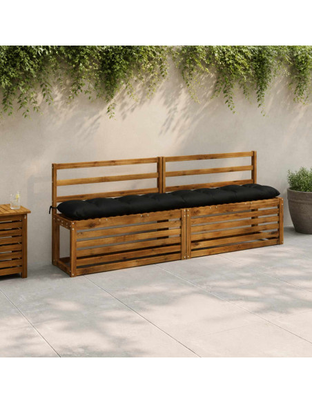 Cuscini per Panchina VIANEN 2 pz 100% Poliestere Nero