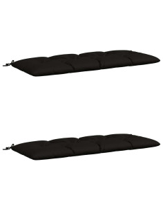 Cuscini per Panchina VIANEN 2 pz 100% Poliestere Nero 2