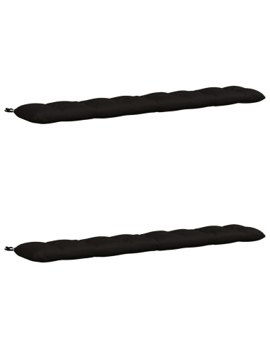 Cuscini per Panchina VIANEN 2 pz 100% Poliestere Nero