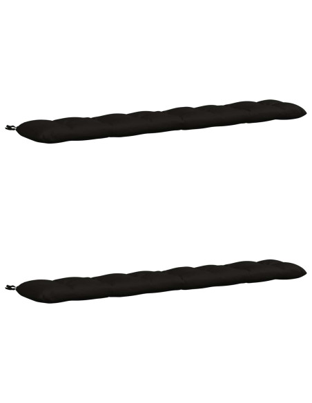 Cuscini per Panchina VIANEN 2 pz 100% Poliestere Nero