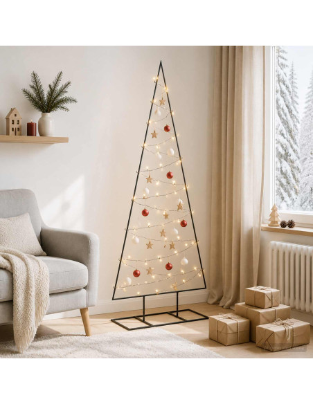 Albero di Natale in metallo con LED KUOPIO 150 cm Bianco caldo