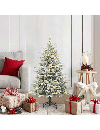 Albero di Natale Artificiale Pre-illuminato con Set di Palline