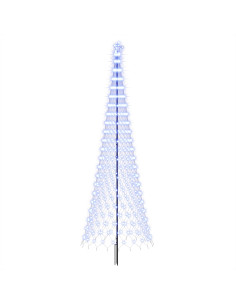 Albero di Natale LED 400 cm 450 LED Blu Ferro Nero 2
