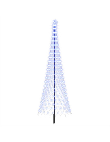 Albero di Natale LED 400 cm 450 LED Blu Ferro Nero