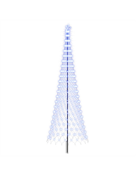 Albero di Natale LED 400 cm 450 LED Blu Ferro Nero