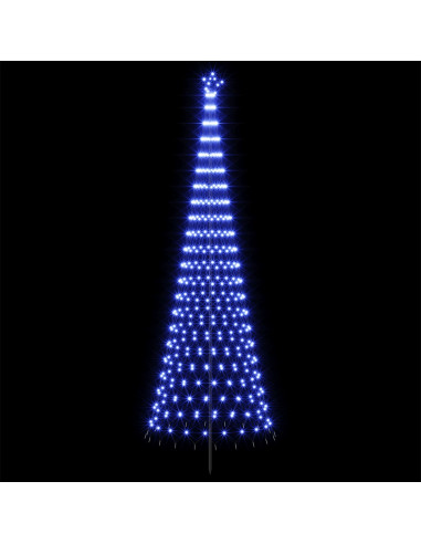 Albero di Natale LED 400 cm 450 LED Blu Ferro Nero